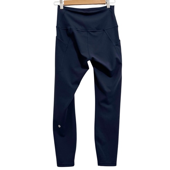 Lululemon Wunder Train High-Rise Tight with Pockets 25" Navy Blue Size 8 - Picture 3 of 11